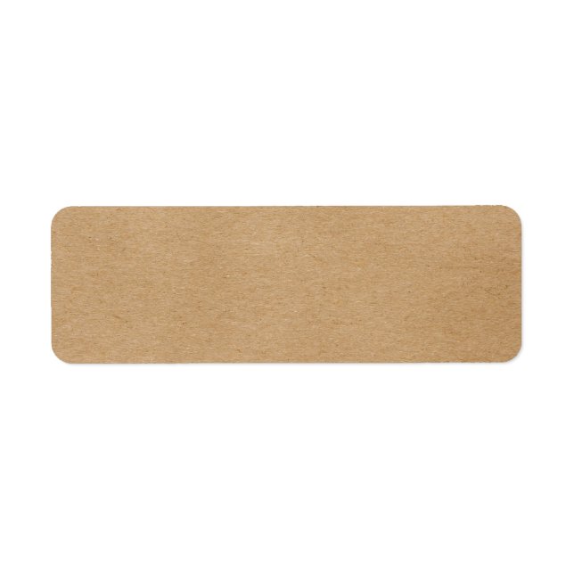Rustic Kraft Simple Snyggt Boho Returadress Etikett (Framsidan)