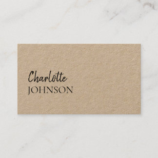 Rustic Kraft-skrift | Elegant minimalist hemslöjd Visitkort
