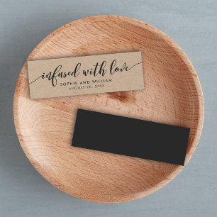 Rustic Kraft Slappna av Skriptet Inblandat med Kär Litet Visitkort