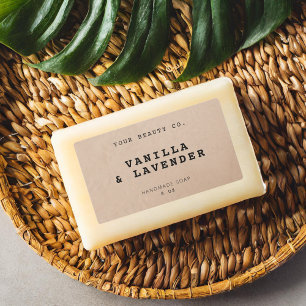 Rustic Kraft Soap-etikett för enkel Personlig Klistermärke