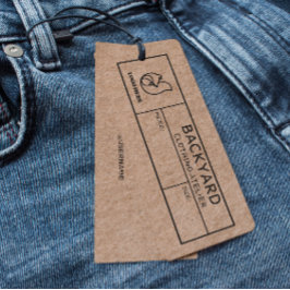 Rustic Kraft Social Media Icons Clothing Märkre Litet Visitkort