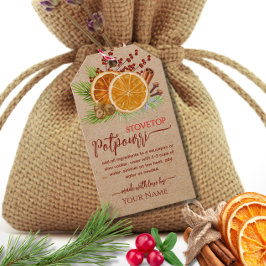 Rustic Kraft Stovetop Simmering Potpourri Presentetikett