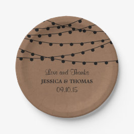 Rustic Kraft String Ljus Bröllop-samlingen
