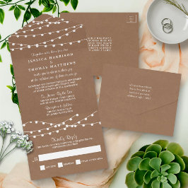 Rustic Kraft String Ljus Bröllop-samlingen