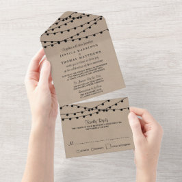 Rustic Kraft String Ljus Bröllop-samlingen