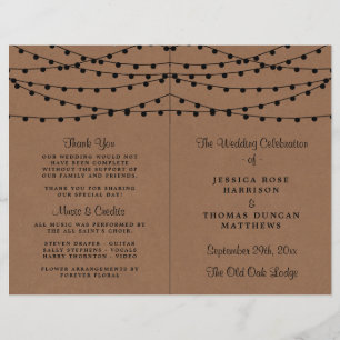 Rustic Kraft String Ljus Bröllop-samlingen