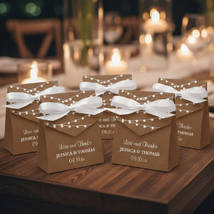 Rustic Kraft String Ljus Bröllop-samlingen Presentaskar