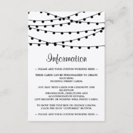 Rustic Kraft String Ljus Bröllop-samlingen Tilläggskort