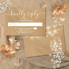 Rustic Kraft String Ljus Mason Burk OSA kort