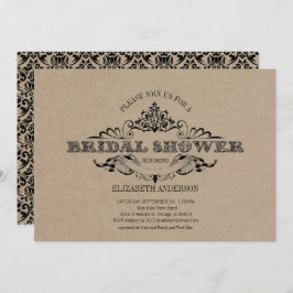 Rustic Kraft Vintage Ram Möhippa Inbjudningar