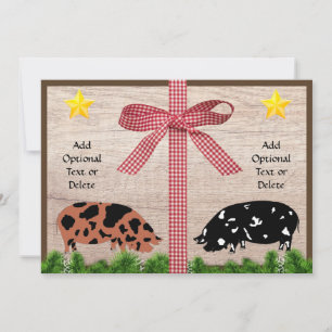Rustic Kunekune jul Hälsning Julkort