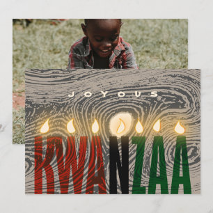 Rustic Kwanzaa ljus-kort Kort