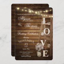 Rustic Ladder och Ljus Kärlek Bröllop