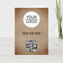Rustic Lägg till logotyp QR-kod Anpassad textkampa
