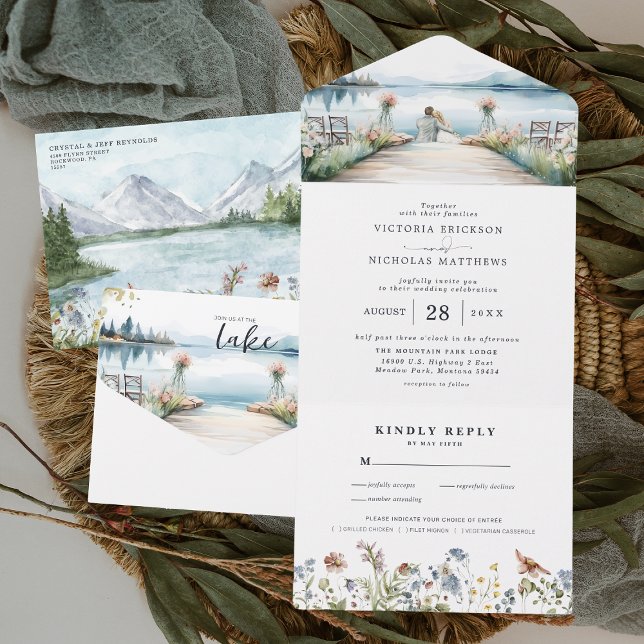 Rustic Lakeside Wildblomma | Boho Bröllop (Skapare uppladdad)