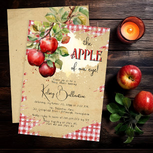 Rustic Land-äpple från vår Öga-babyskor Inbjudningar