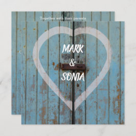 Rustic land bard-inbjudan till bröllopsinbjudan inbjudningar