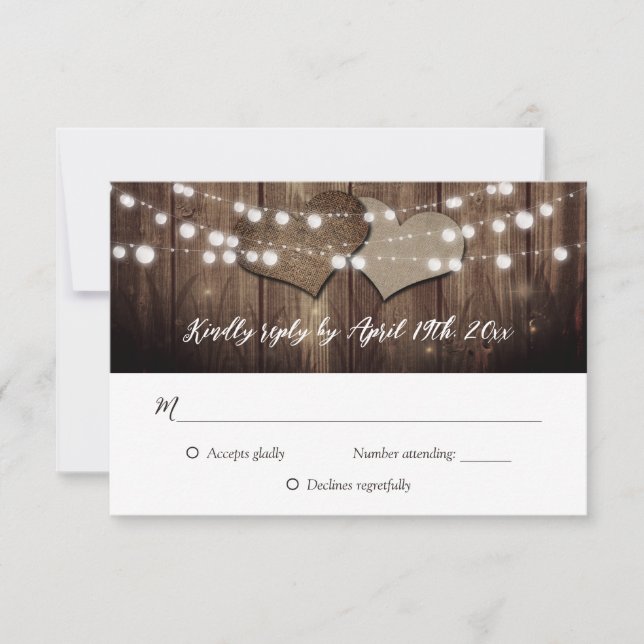 Rustic Land Barn Backyard Bröllop OSA Cards (Framsida)