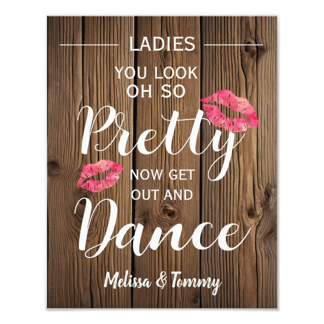 Rustic Land Barn bröllop Bathroom-tecken Fototryck (Framsidan)