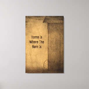 Rustic Land Barn Vintage Struktur Hemfras Canvastryck