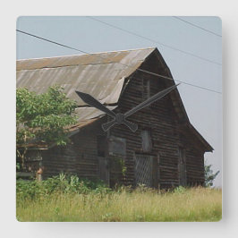Rustic Land Barn Wall Clock Fyrkantig Klocka