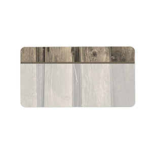 Rustic Land Barn Wood Adressetikett