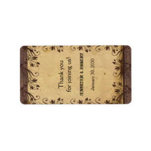 Rustic Land Barn Wood Bröllop Lip Balm-etikett Adressetikett