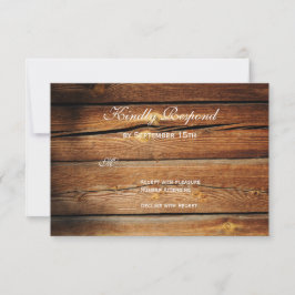 Rustic Land Barn Wood Bröllop OSA Card