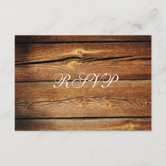 Rustic Land Barn Wood Bröllop OSA Card Kort