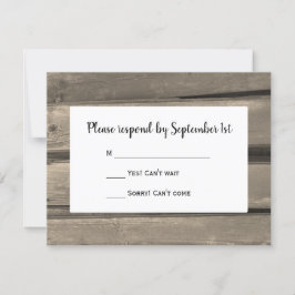 Rustic Land Barn Wood Bröllop OSA Card Kort