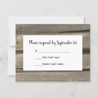 Rustic Land Barn Wood Bröllop OSA Card Kort