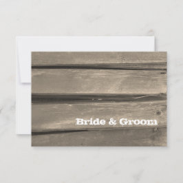 Rustic Land Barn Wood Bröllop-platta anteckningsko Anteckningskort