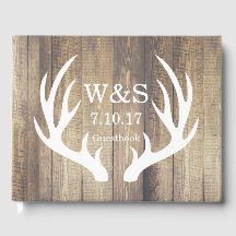 Rustic Land Barn Wood Hjort Antlers & Initialer