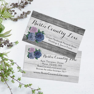 Rustic Land Barn Wood & Vintage Ro Shabby Visitkort