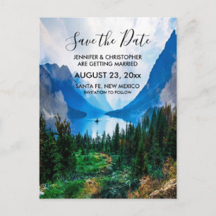 Rustic Land bergen Natature Save Date Vykort