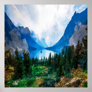 Rustic Land bergen Scenia Natature Poster