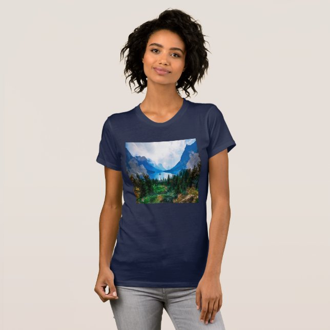 Rustic Land bergen Scenia Natature T Shirt (Hel framsida)