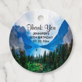 Rustic Land bergen Scenia Nature Birthday Gåvor Etiketter