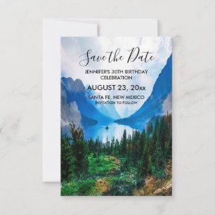 Rustic Land bergen Scenia Nature Birthday Spara Datumet