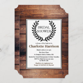 Rustic Land Black Laurels Möhippa Inbjudningar