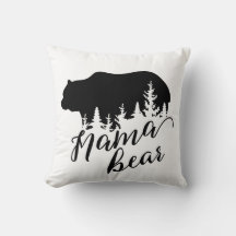 Rustic Land Black & White Flanals Mamma Bear