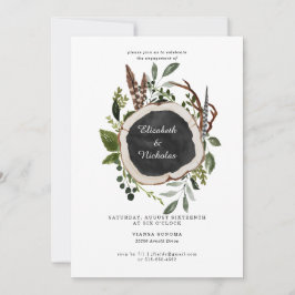 Rustic Land Blommigt Bröllop Förlovningsfest Inbjudningar