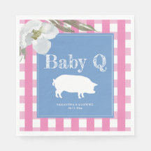 Rustic Land Blommigt och Gris Gingham Babyq