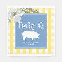 Rustic Land Blommigt och Gris Gingham Babyq