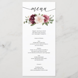 Rustic Land Boho Bröllop Möhippa Menu Meny