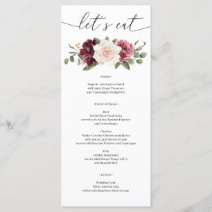 Rustic Land Boho Bröllop Möhippa Menu Meny