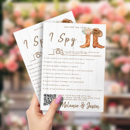 Rustic Land Boots I Spy Bröllop Game