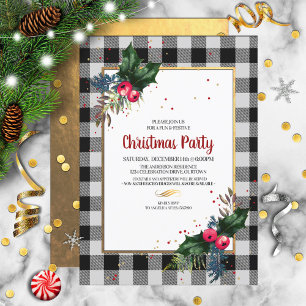 Rustic Land Buffalo Kolla jul Party Inbjudningar