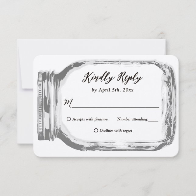 Rustic Land Burlap Mason Burk Kraft Bröllop OSA (Framsida)