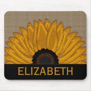 .Rustic Land Burlap Solrosblommor - favoriter Musmatta
